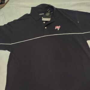 Tampa Bay Buccaneers XXL Golf Polo Shirt  Black Reebok NFL Embroidered Logos New